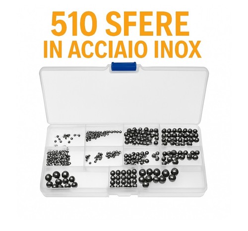 Kit 510 sfere acciaio - kit,