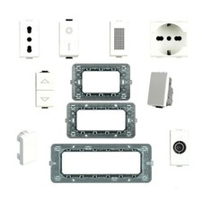 Frutto Serie Bticino Matix Compatibile Presa Schuko LAN Pulsante Deviatore 2USB 