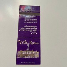 Villa Roma Corner Of Bay At Fisherman's Wharf Vintage Matchbook Cover SSD6-R7