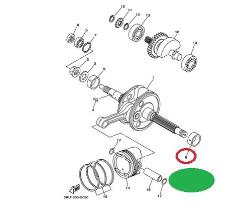 Cuscinetto aereo yamaha - cuscinetto,