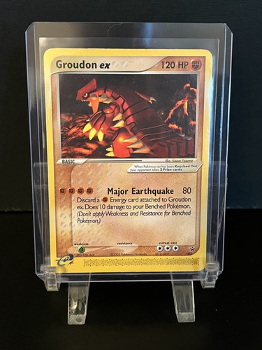 Carta pokemon promo groudon - groudon, ex