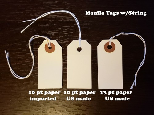 Manila etichette con stringa - manila,