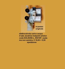 elettrovalvola carico acqua lavatrice hotpoint ariston,code:EDL90/88-L