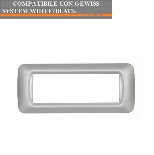 Placca grigio compatibile - 6p,