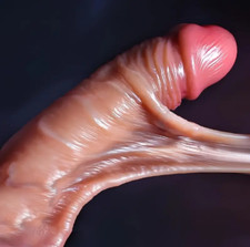 Dildo Pene 21CM Fallo Realistico in Silicone Scivolamento Pelle Ventosa Forte