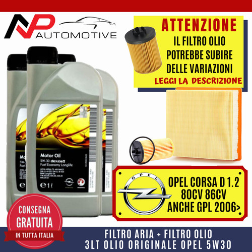 Kit tagliando opel corsa - tagliando, 1.2