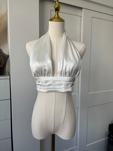 Top zara bianco effetto - top, raso