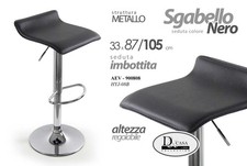 SGABELLO 2 PZ NERO TENDENZA