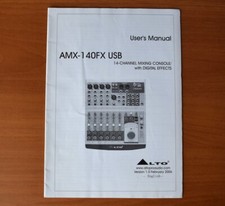ALTO AMX-140 FX USB Original owner's manual Instructions User's - ENGLISH - 2006