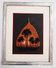 Dipinto su foglia Palme al