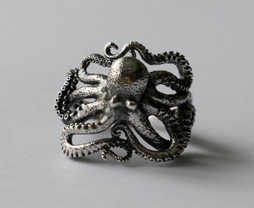 Anello polpo argento - anello, in