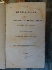 Bibbia Sacra Vecchio Nuovo Testamento Antonio Martini Bagster Thoms Londra 1828