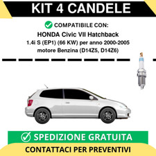 KIT 4 CANDELE per HONDA Civic