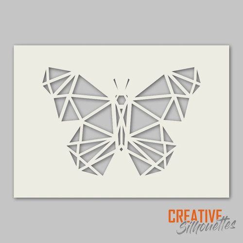 Stencil geometrico farfalla - stencil, a