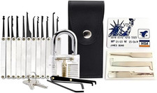 Set Di 20 Grimaldelli Con Lucchetto Trasparente, Kit Professionale per Principia