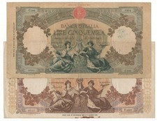 LOTTO  X2  5000  10000  LIRE REPUBBLICHE MARINARE REGINE DEL MARE  1955