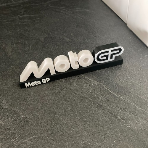 Logo moto blanc 18cm - logo, gp,