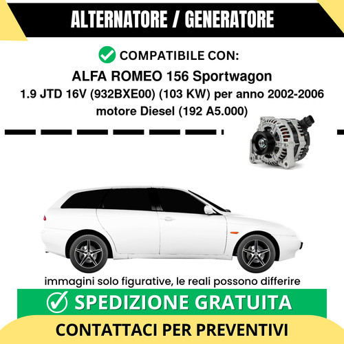 Alternatore alfa romeo 156 - alfa,