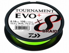 Daiwa Tournament X8 Braid EVO+ 0,26 mm 19,8 kg 900 m Chartreuse cavo intrecciato