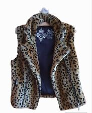 Gilet In Pelliccia Sintetica Stampa Leopardata Taglia S-M Brand Guess Jeans...