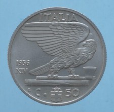 VITTORIO EMANUELE III 50 CENTESIMI 1936 MONETE COLLEZIONE NICHEL COIN CURRENCY