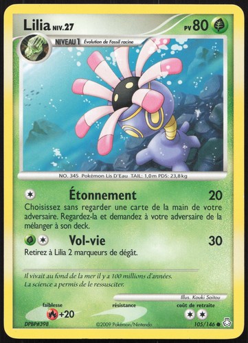 Carte pokémon lilia 105 - carte, 105/146
