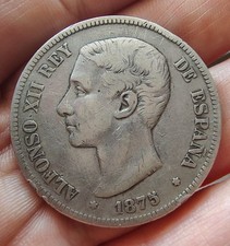 5 pesetas 1875 Alfonso XII Spagna