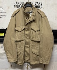 GENUINE US 80s ALPHA INDUSTRIES M65 FIELD JACKET MADE IN USA TAN SUPER EX !! XLR