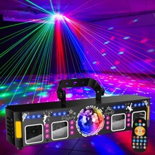 Luce da discoteca RGBW e UV luce per feste controllata dalla musica DJ discoteca luce con DMX Strobo LED
