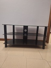console meliconi porta TV. vetro Nero dettagli acciaio Come nuovo,usato pochis