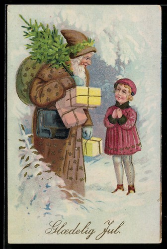 Cartolina babbo natale con - babbo,