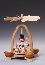 Piramide di Luce Tè Con Pupazzo Neve Bxhxt Ca 17x25x17 CM Nuovo Natalizia Holz