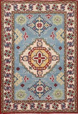 Tappeto geometrico blu chiaro