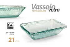 PIATTO VASSOIO VETRO QUADRATO