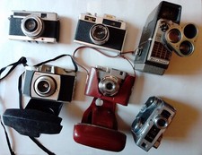 5 macchine fotografiche analogiche + cinepresa con torretta 