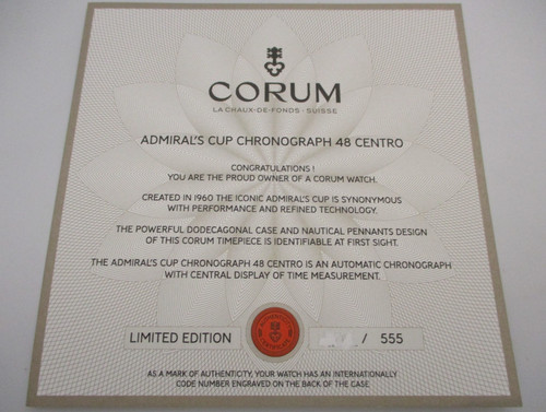 Cronografo corum admiral cup - corum,