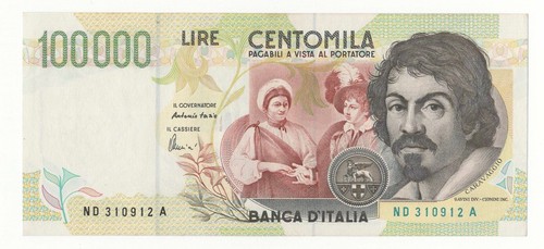 100000 lire caravaggio - 100000,