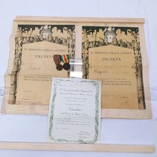 Lotto 3 Decreti con 2 medaglie