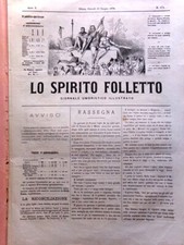 Spirito Folletto del 23 Giugno 1870 Giurati Mietitrice Ultimo Merlo Scappellate