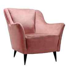 Poltrona Vintage Legno Velluto Italia Anni 50 Restaurata