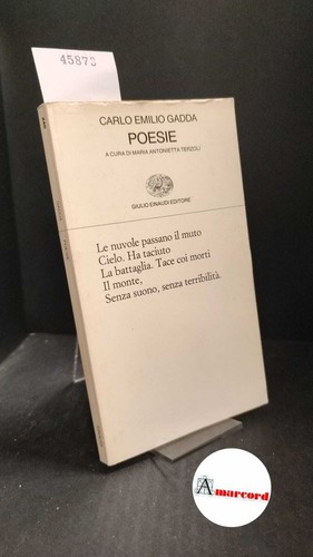 Carlo emilio gadda - emilio, poesie