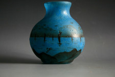 ANTICO VASO IN VETRO SMALTATO