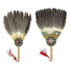 ventaglio cinese di piume Zhuge Liang Kongming per feste e festival