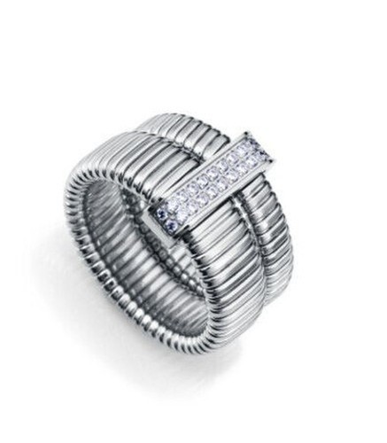 Anello doppio acciaio - in,