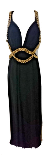 Vestito abito lungo nero - abito,