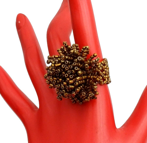 Anello elastico perline - anello,