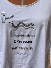 Elena Mirò 53 IT maglia ricamata Paillettes e Strass T-shirt bestickt Pailletten