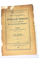LIVRE ANCIEN RICOUX NEVRALGIE