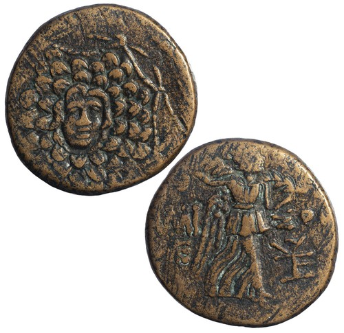 Antica moneta greca bronzo - greca, in