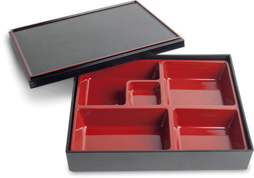Lunch box bento nero - lunch, con